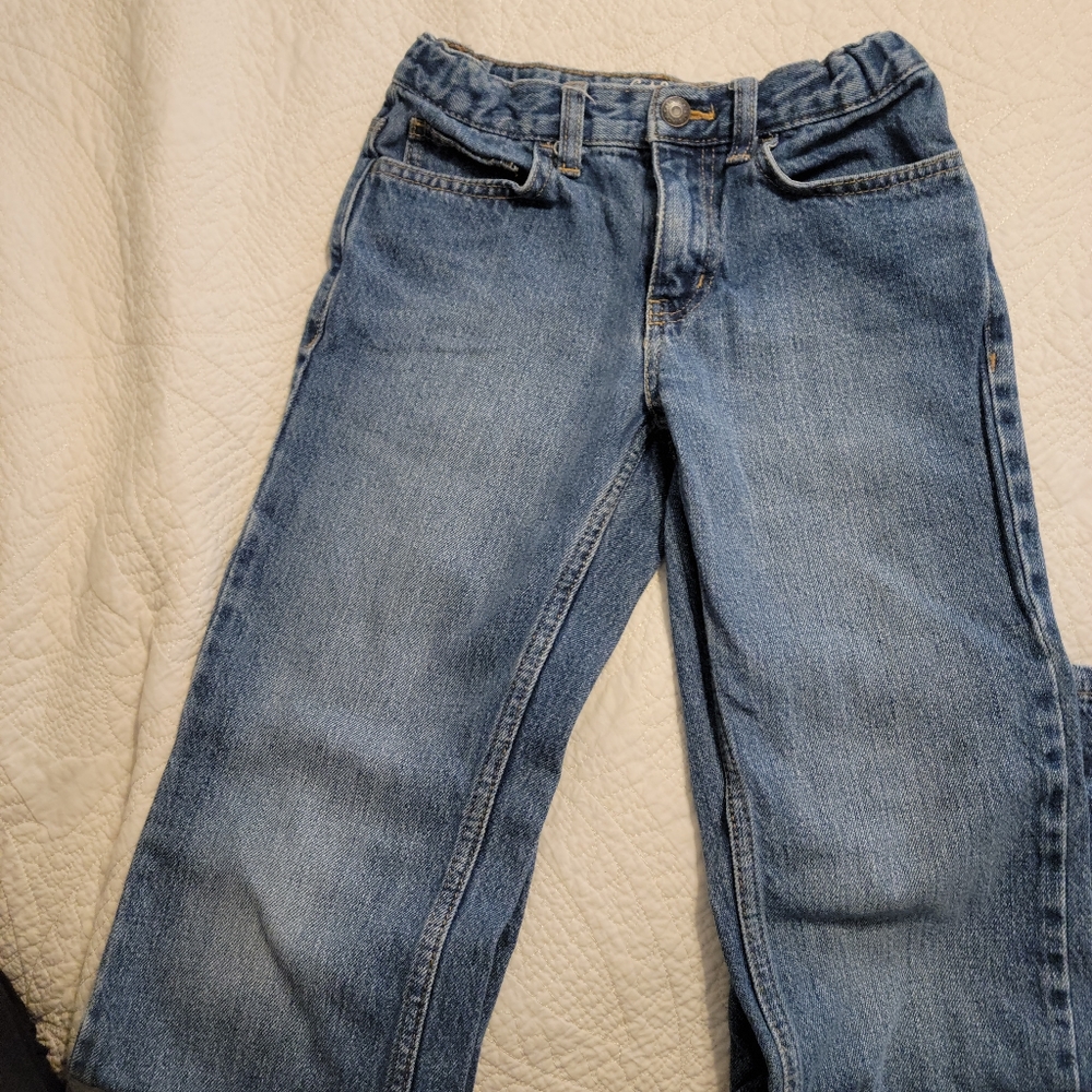 Boys Jeans Size 8 Snap closure adjustable waist